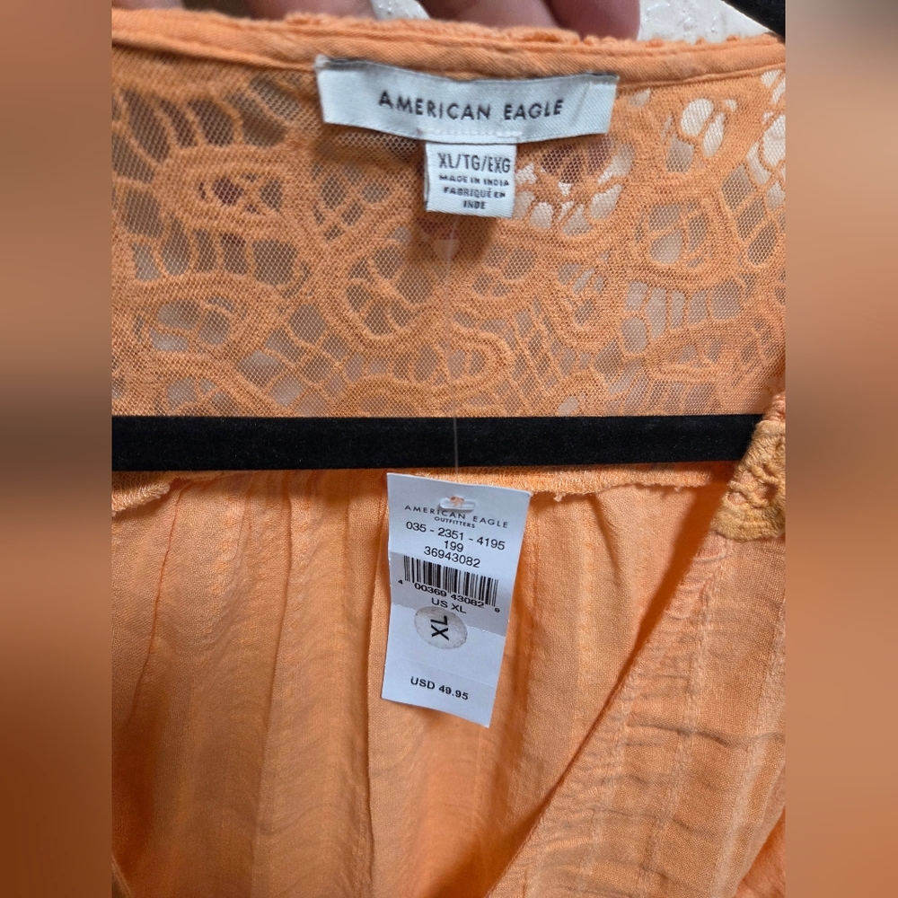 American Eagle Orange Open Crop Shrug - Picture 4 of 4